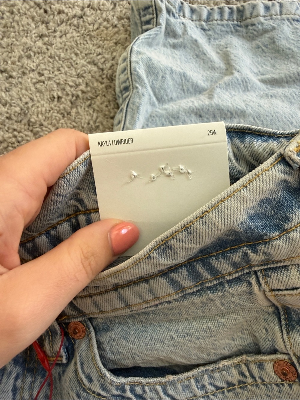BDG Kayla Lowrider Jeans - Pale Blue Denim - Picture 2 of 3
